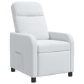 vidaXL Fotel recliner Biały tkanina