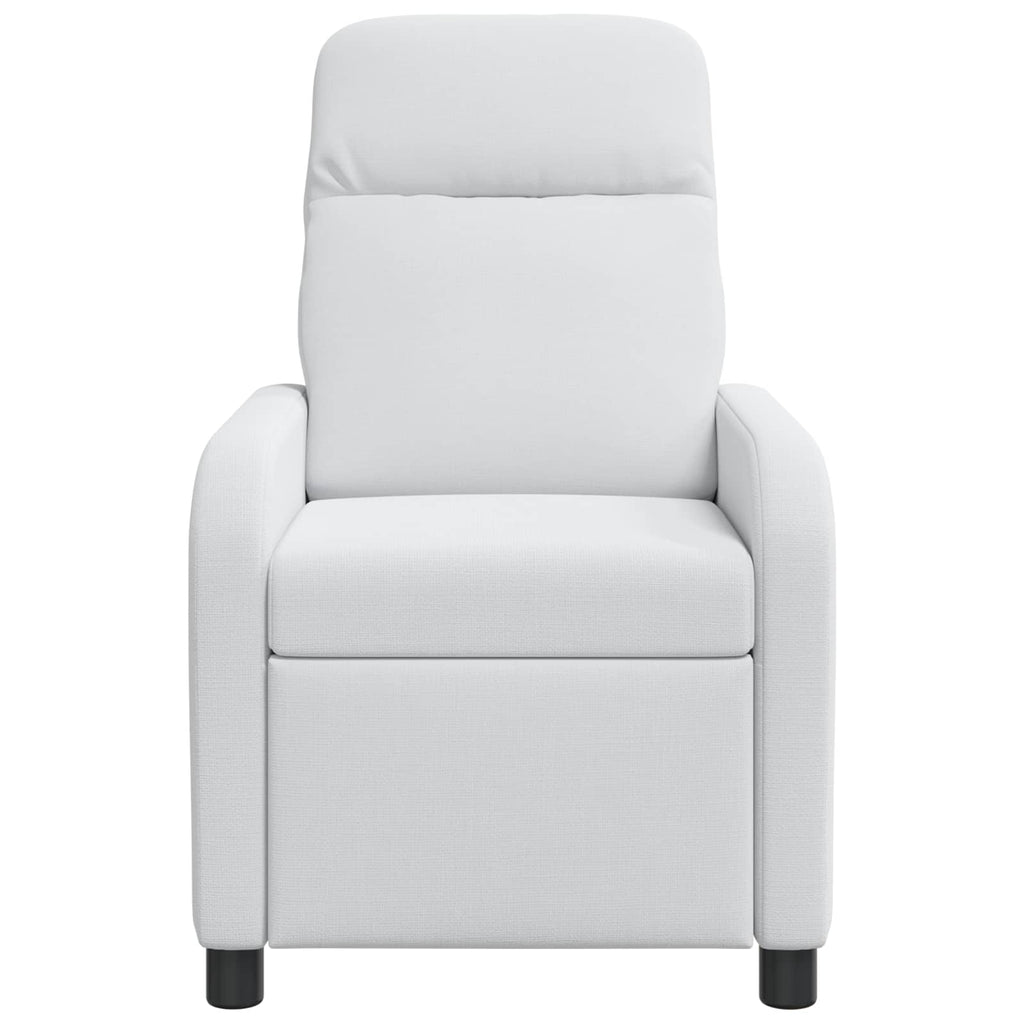 vidaXL Fotel recliner Biały tkanina