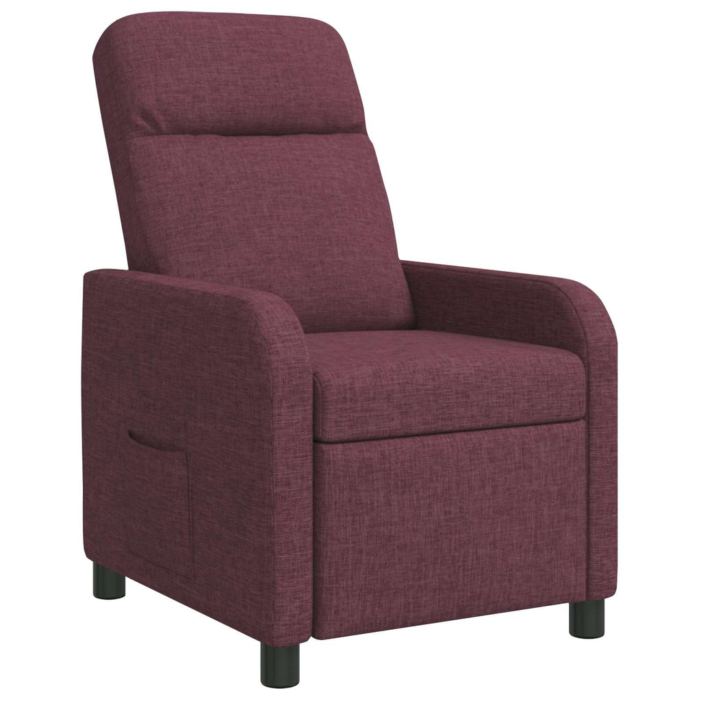 vidaXL Fotel recliner Fioletowy tkanina