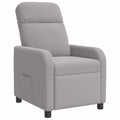 vidaXL Fotel recliner jasnoszary Bouclé