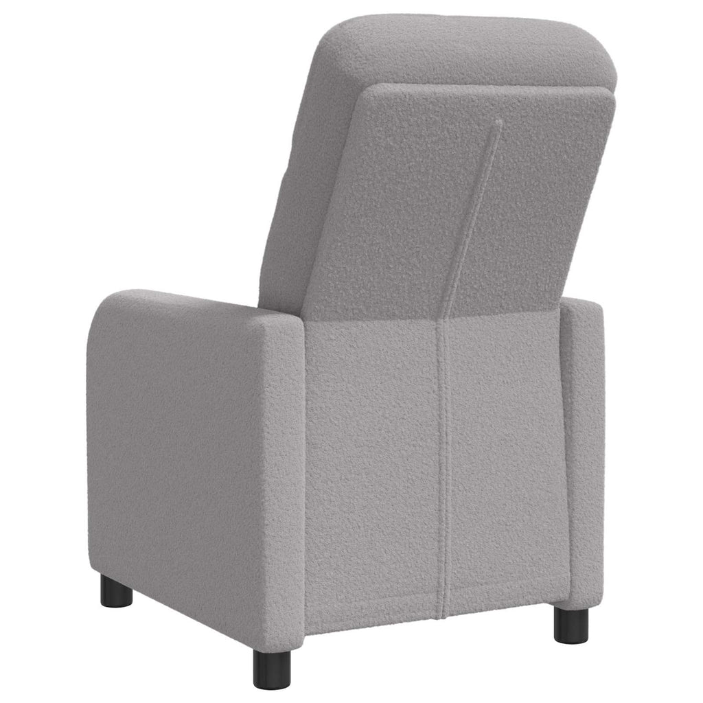 vidaXL Fotel recliner jasnoszary Bouclé