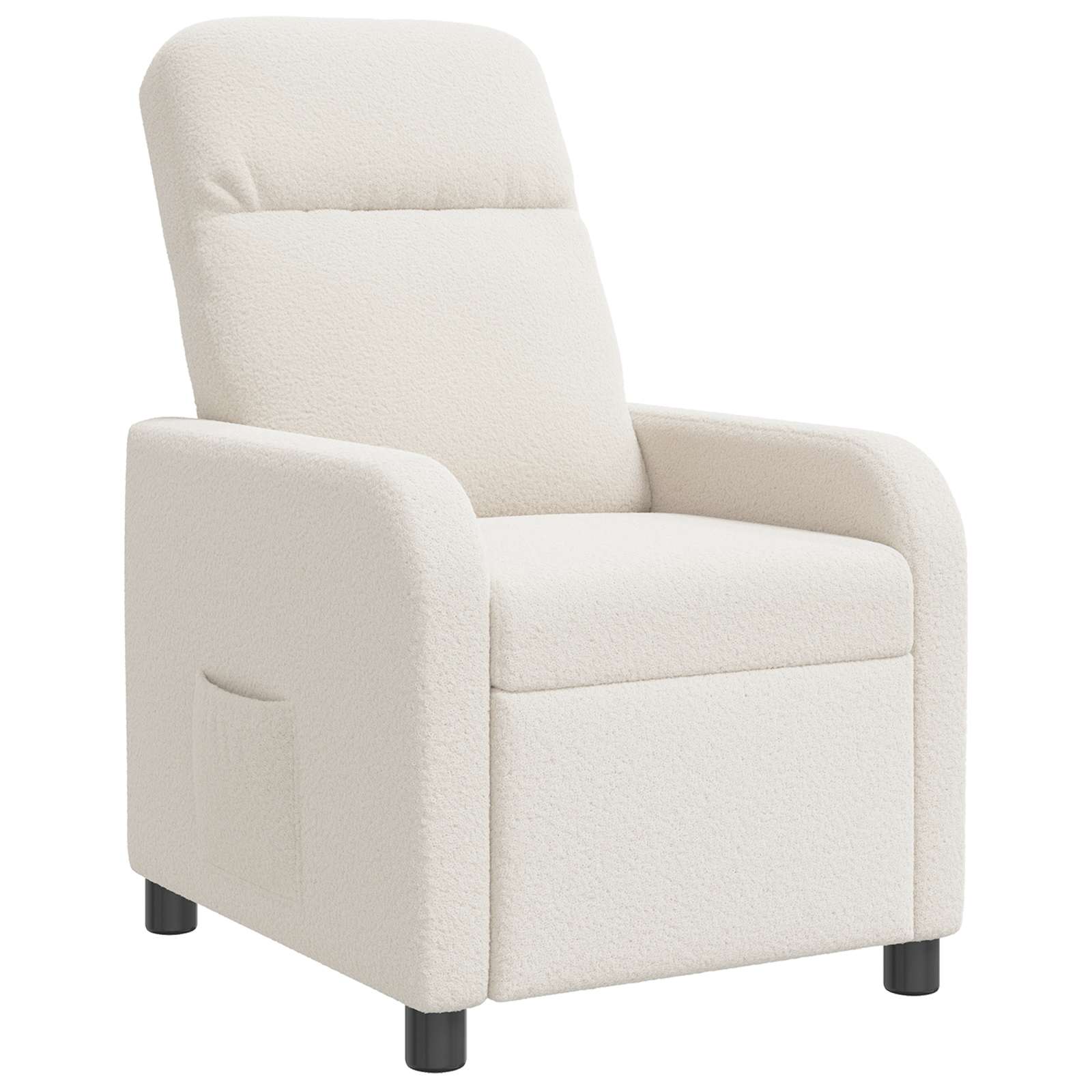 vidaXL Fotel recliner kremowy Bouclé