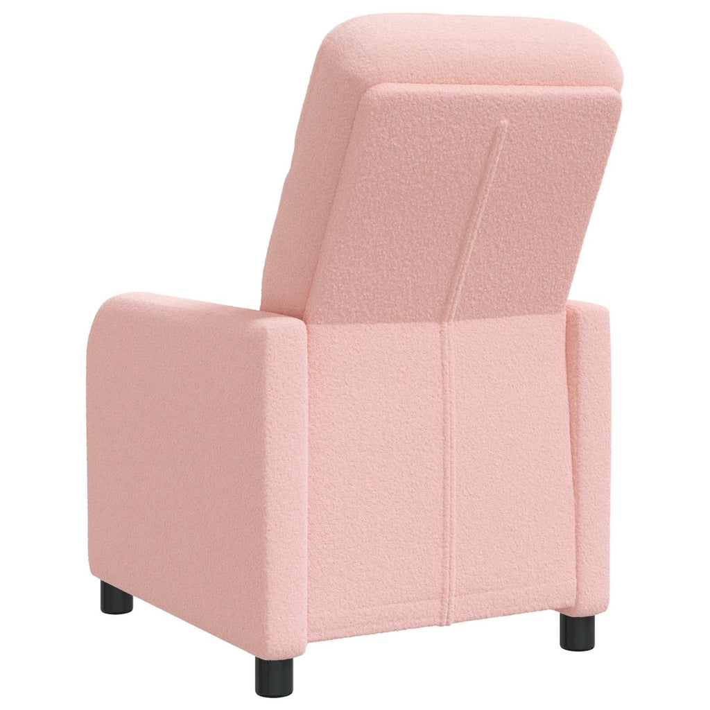 vidaXL Fotel recliner różowy Bouclé