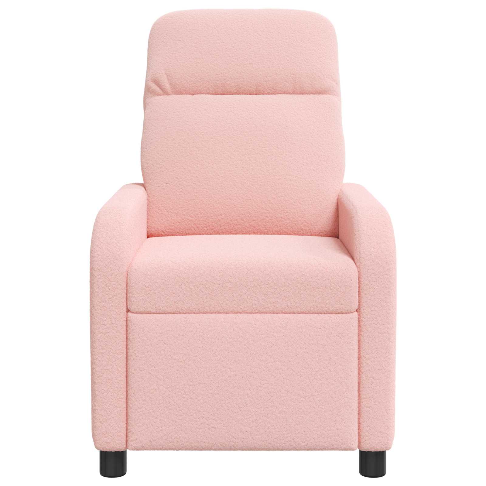 vidaXL Fotel recliner różowy Bouclé