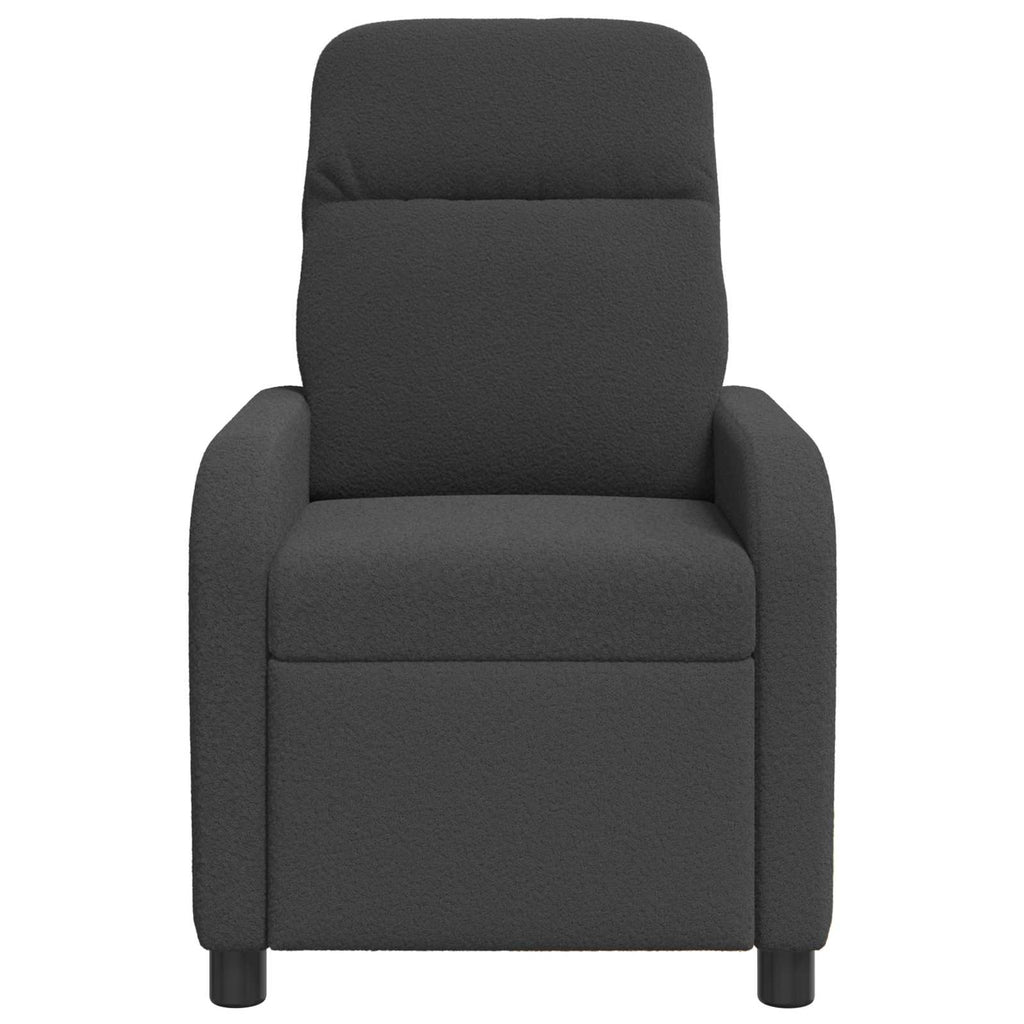 vidaXL Fotel recliner ciemnoszary Bouclé