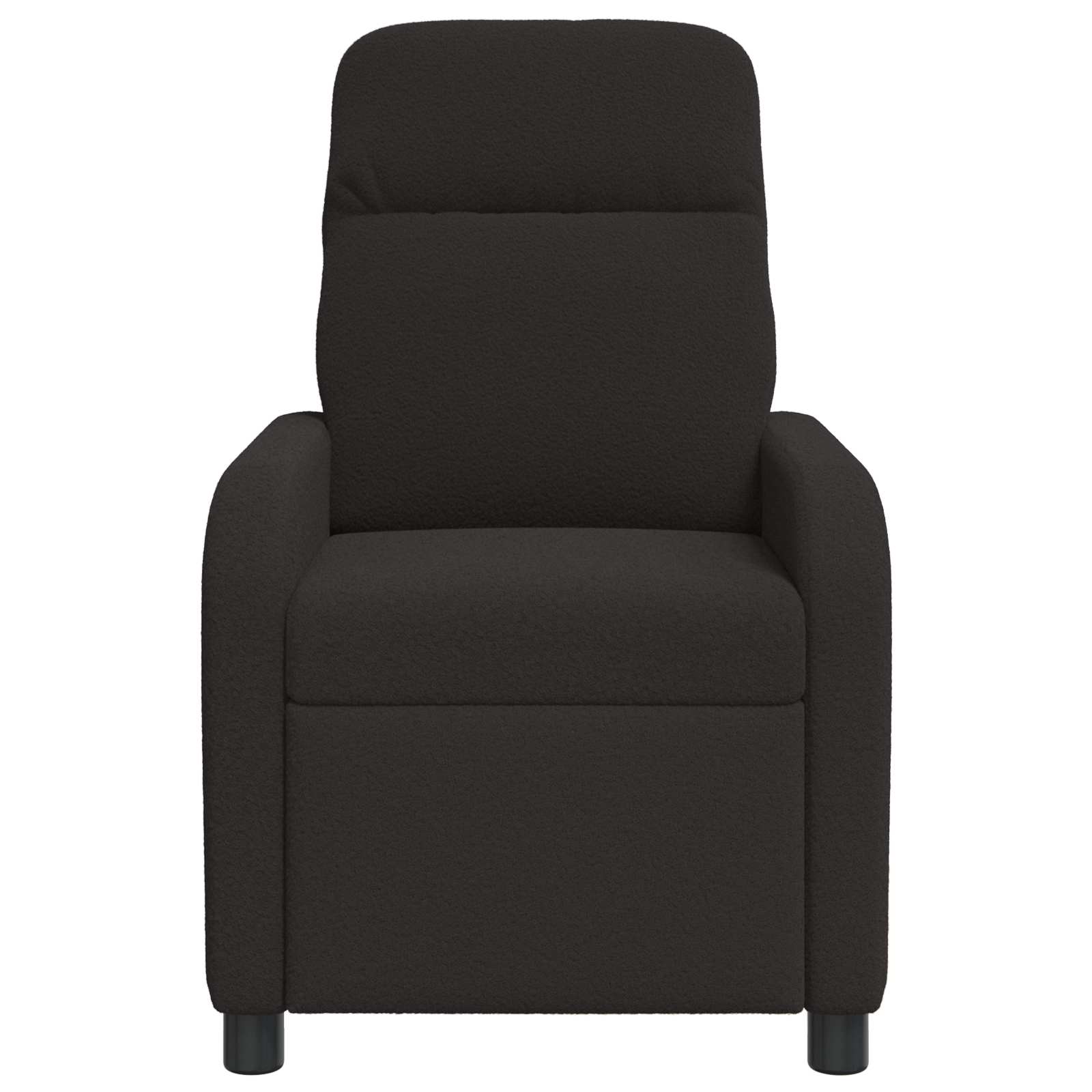 vidaXL Fotel recliner Czarny Bouclé
