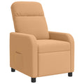 vidaXL Fotel recliner Beżowy Bouclé