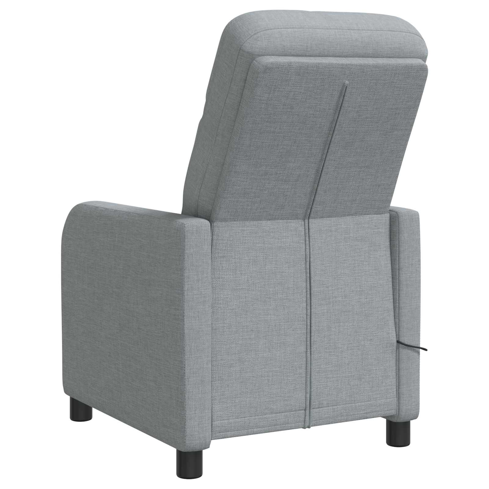 vidaXL Fotel masujący jasnoszary tkanina