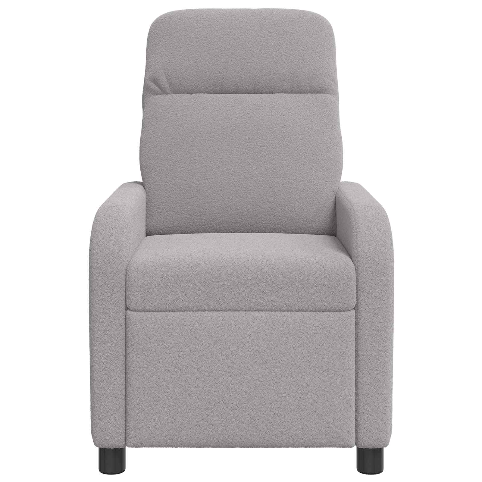 vidaXL Fotel masujący jasnoszary Bouclé