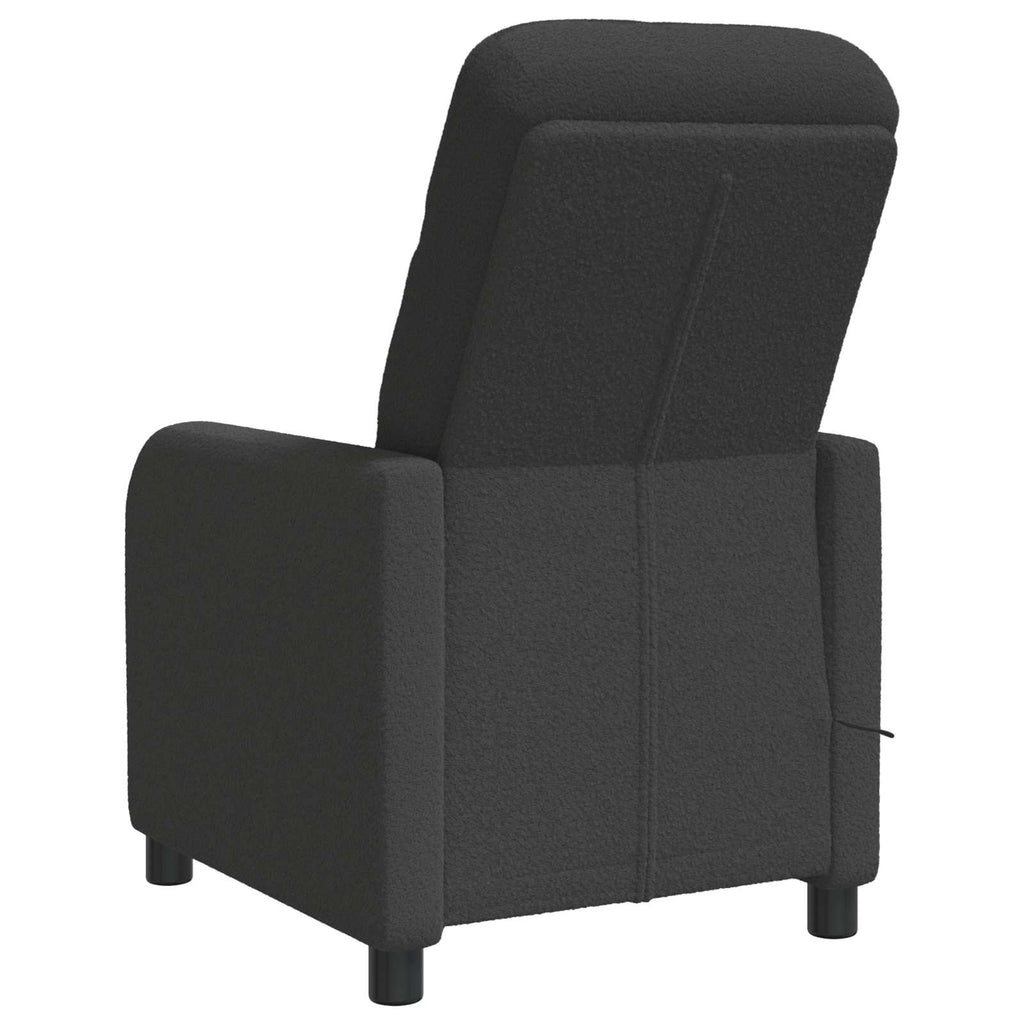 vidaXL Fotel masujący ciemnoszary Bouclé