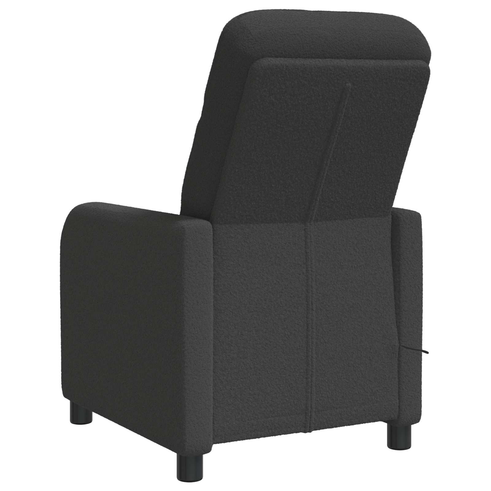 vidaXL Fotel masujący ciemnoszary Bouclé