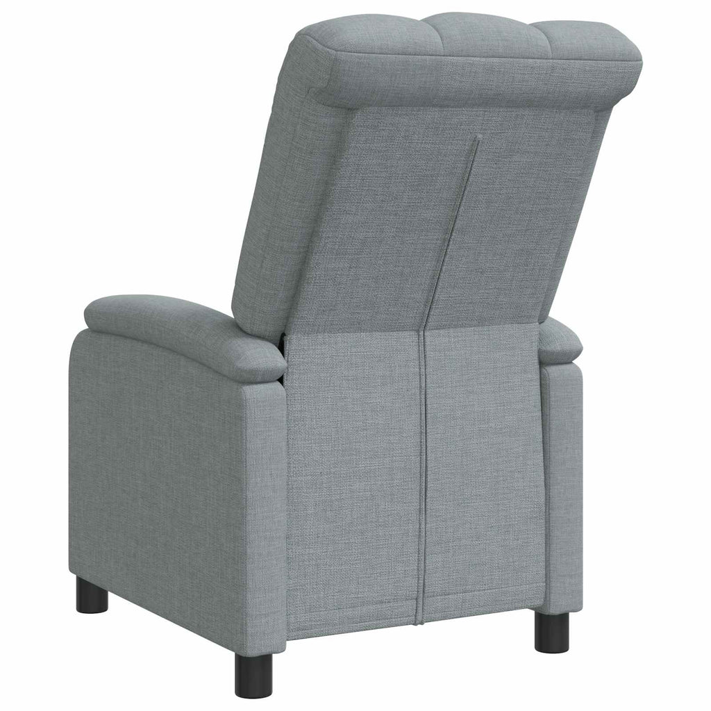vidaXL Fotel recliner jasnoszary tkanina