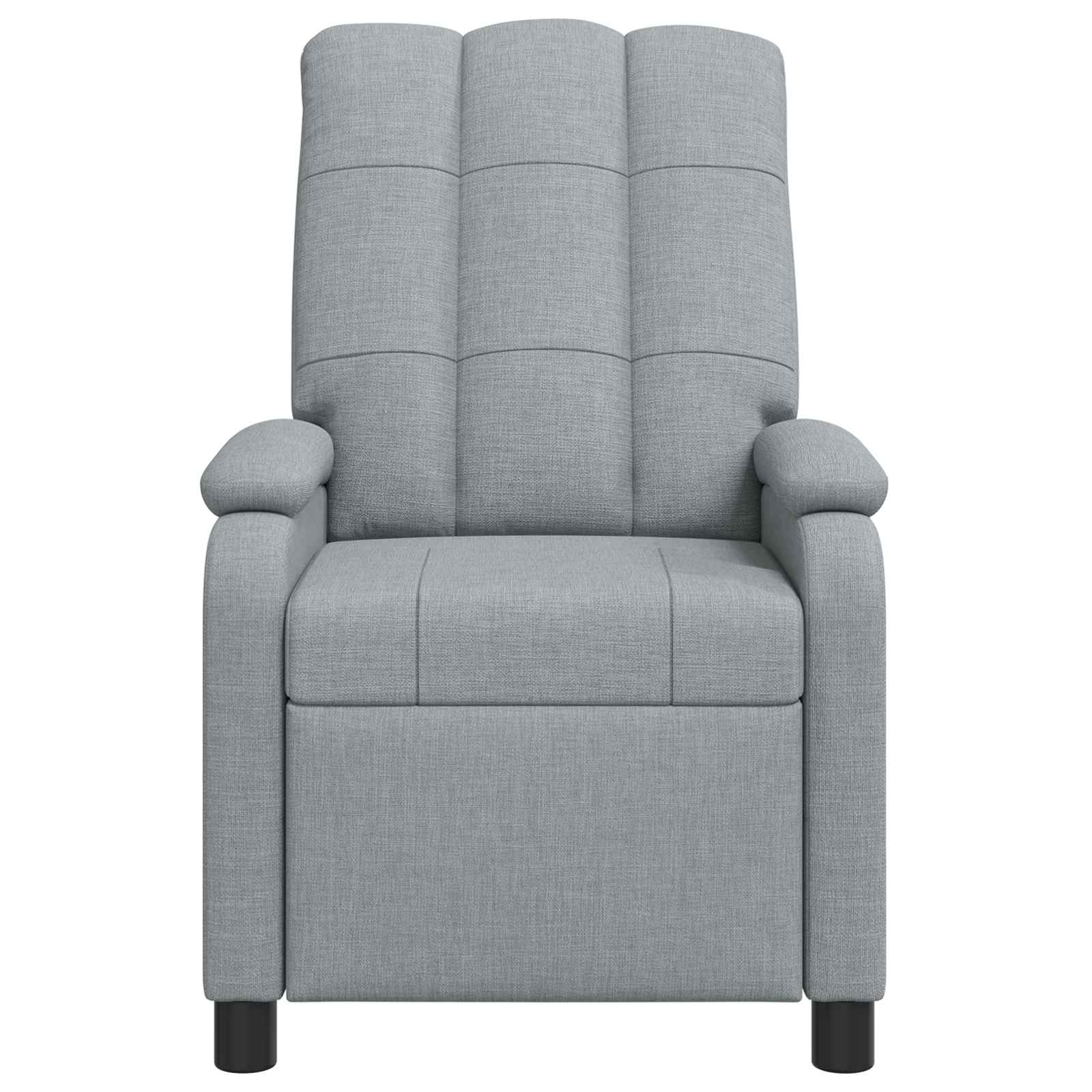 vidaXL Fotel recliner jasnoszary tkanina