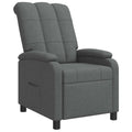 vidaXL Fotel recliner ciemnoszary tkanina