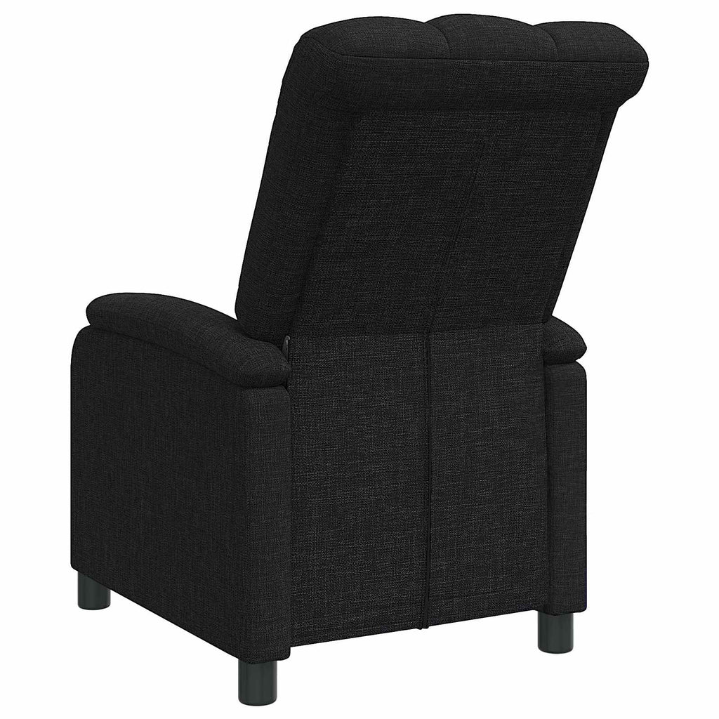 vidaXL Fotel recliner Czarny tkanina