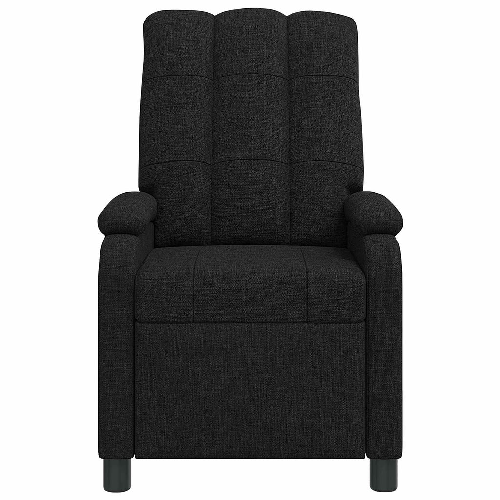vidaXL Fotel recliner Czarny tkanina