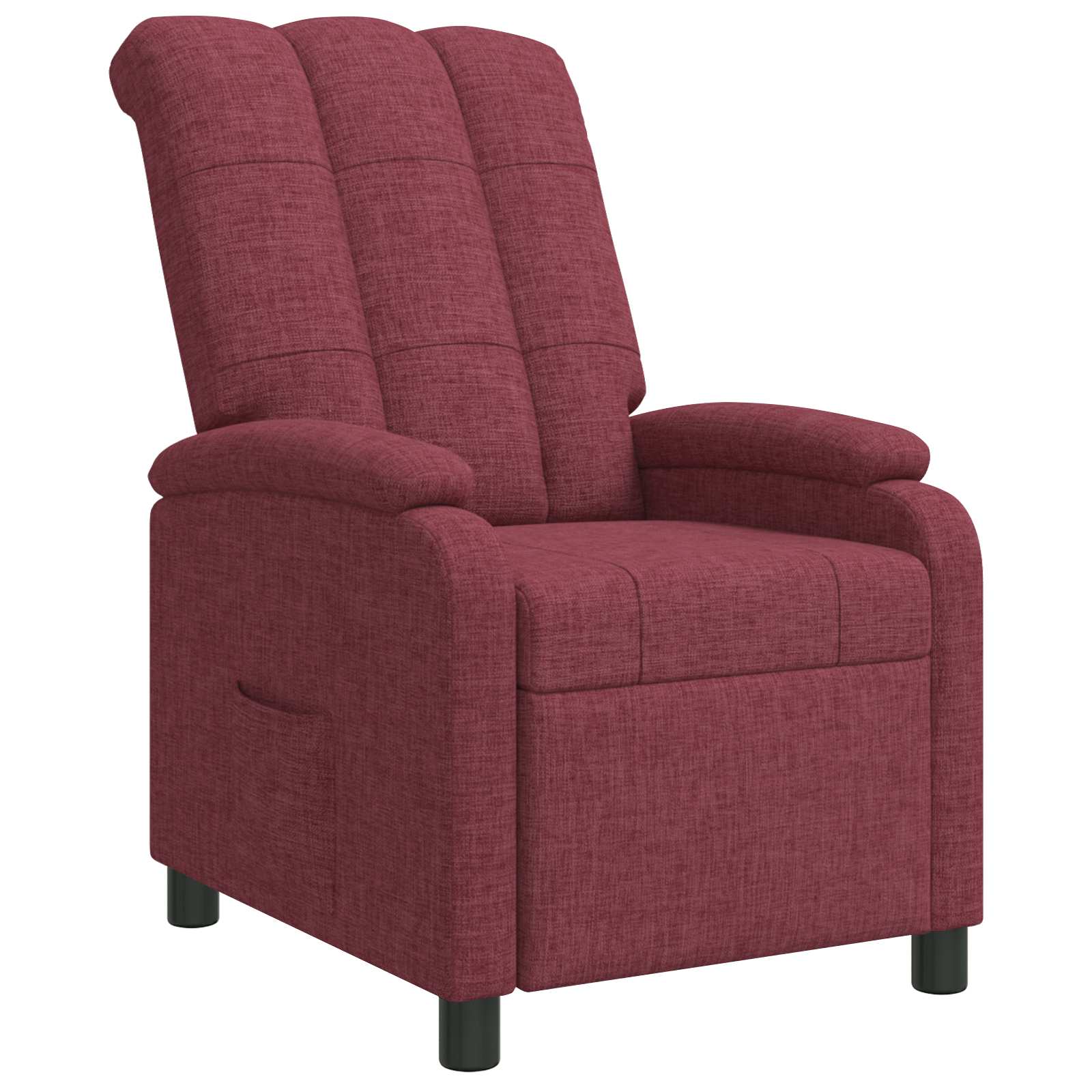 vidaXL Fotel recliner Czerwone wino tkanina