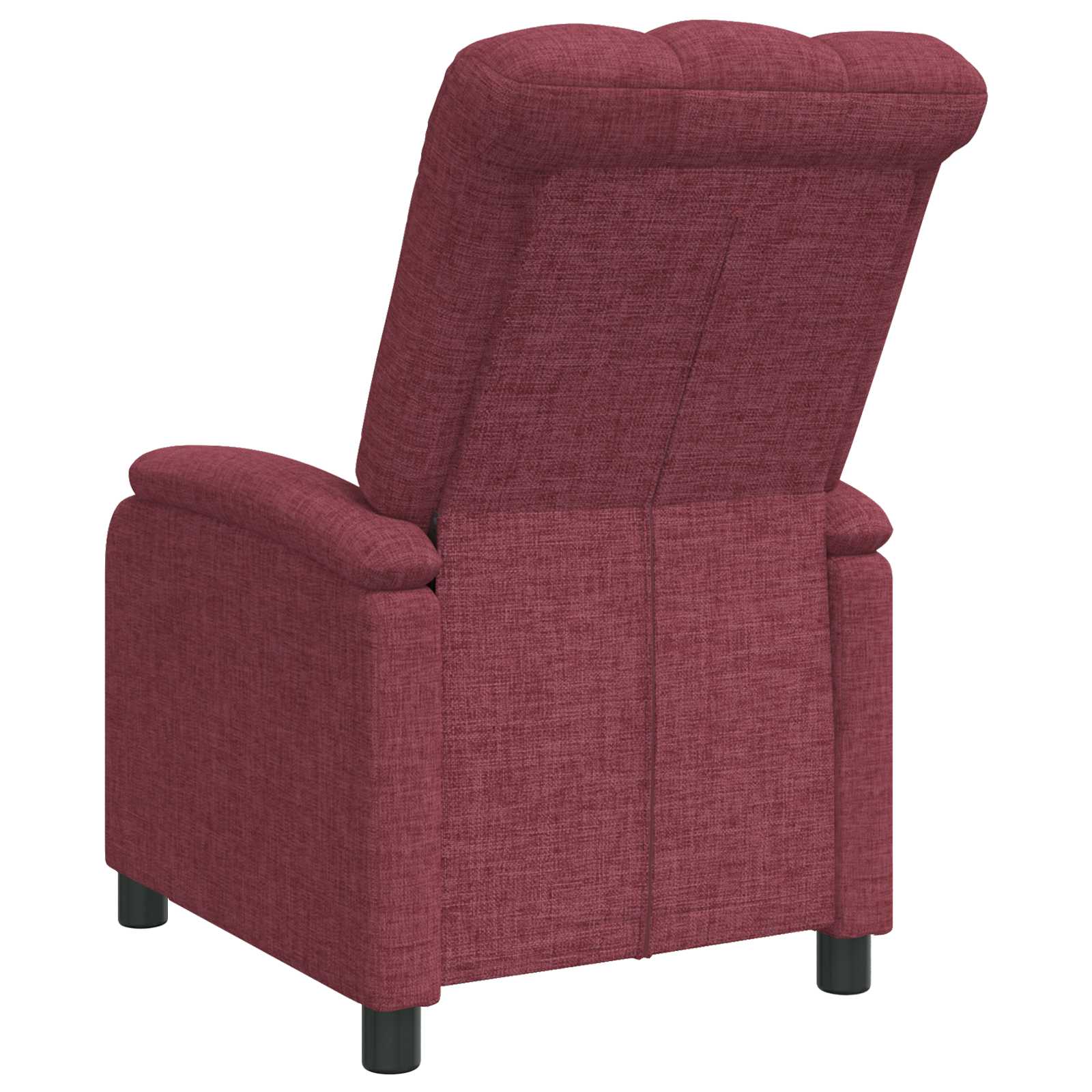 vidaXL Fotel recliner Czerwone wino tkanina
