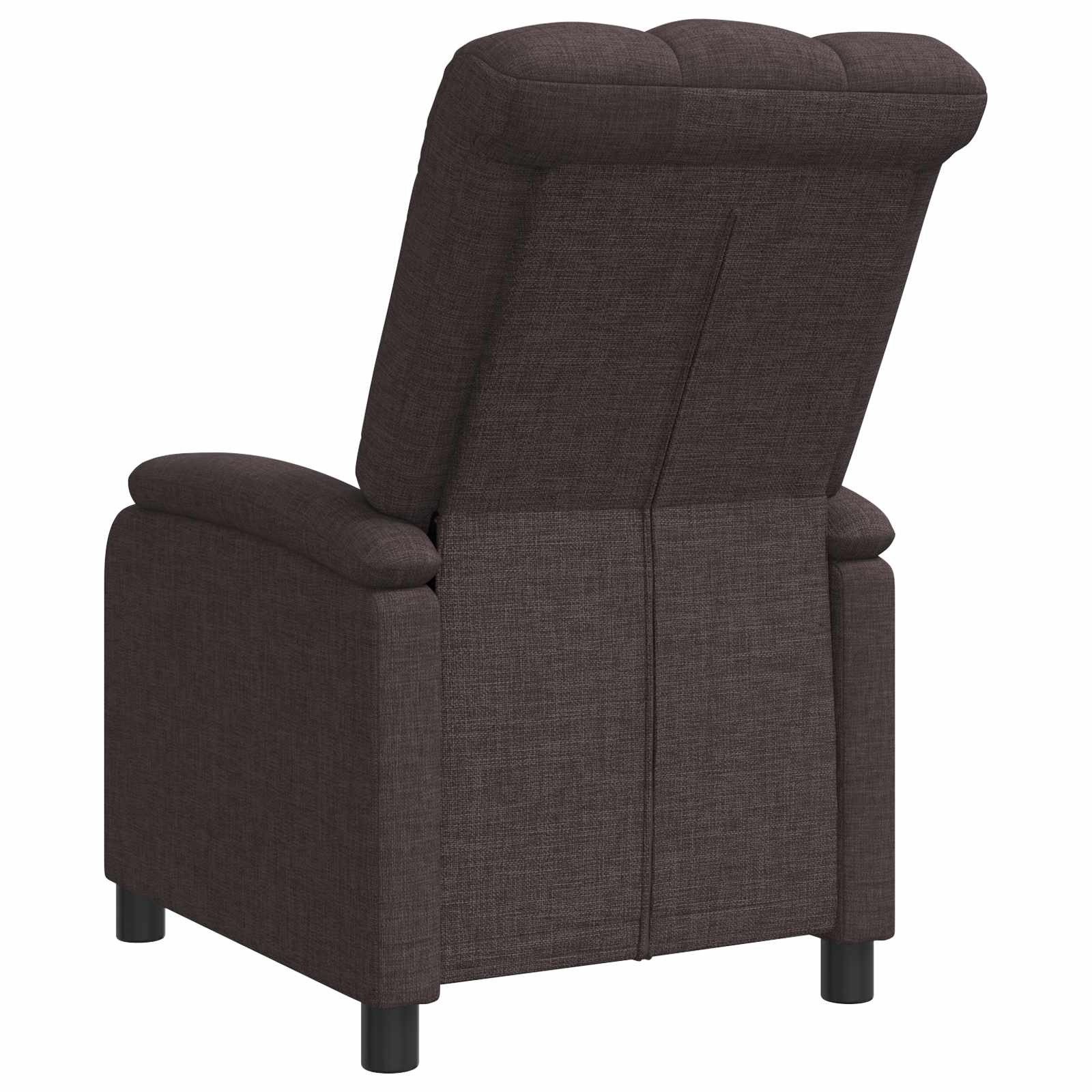 vidaXL Fotel recliner Ciemny brąz tkanina