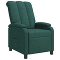 vidaXL Fotel recliner Ciemnozielony tkanina
