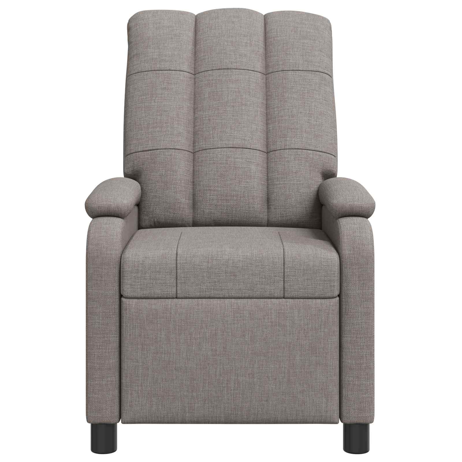 vidaXL Fotel recliner Ciemnoszary tkanina