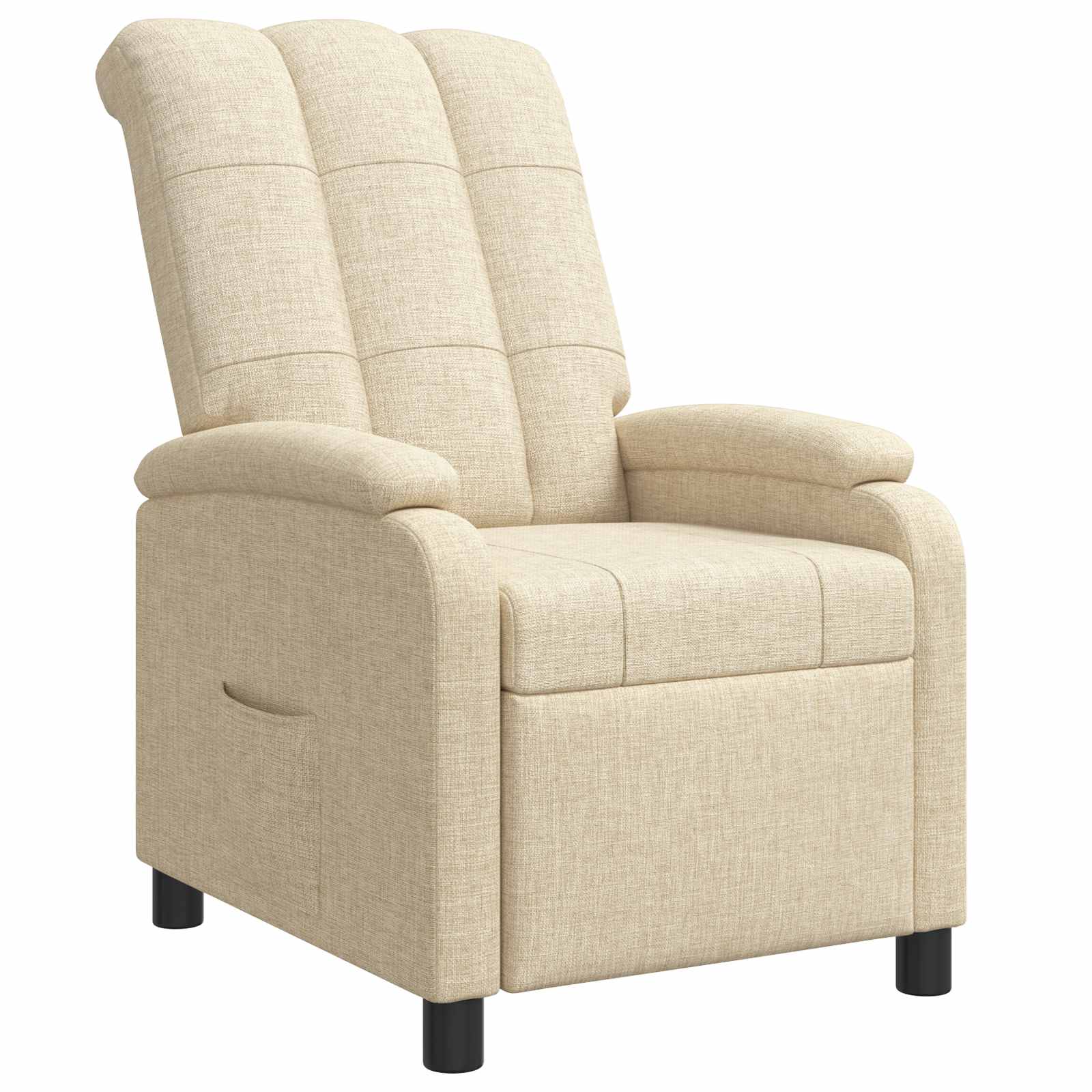 vidaXL Fotel recliner kremowy tkanina