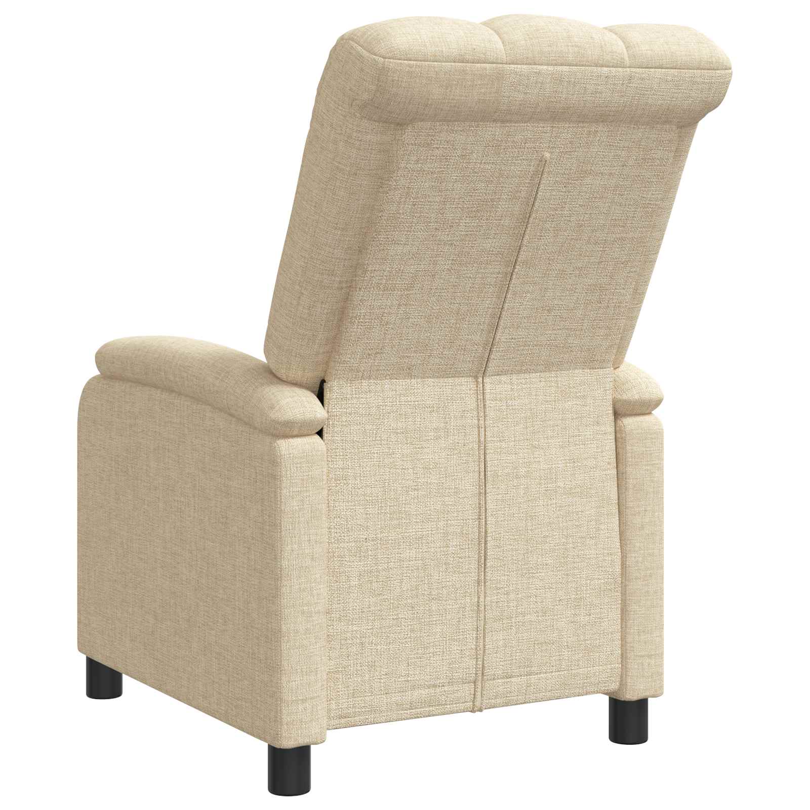 vidaXL Fotel recliner kremowy tkanina
