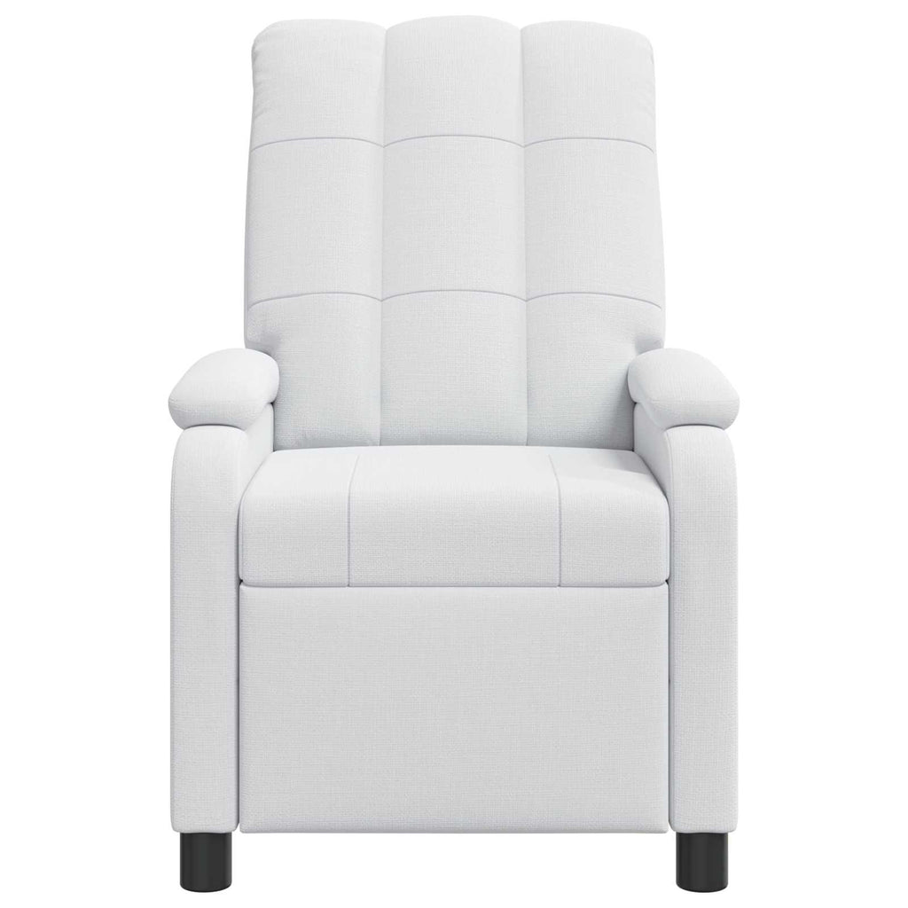 vidaXL Fotel recliner Biały tkanina
