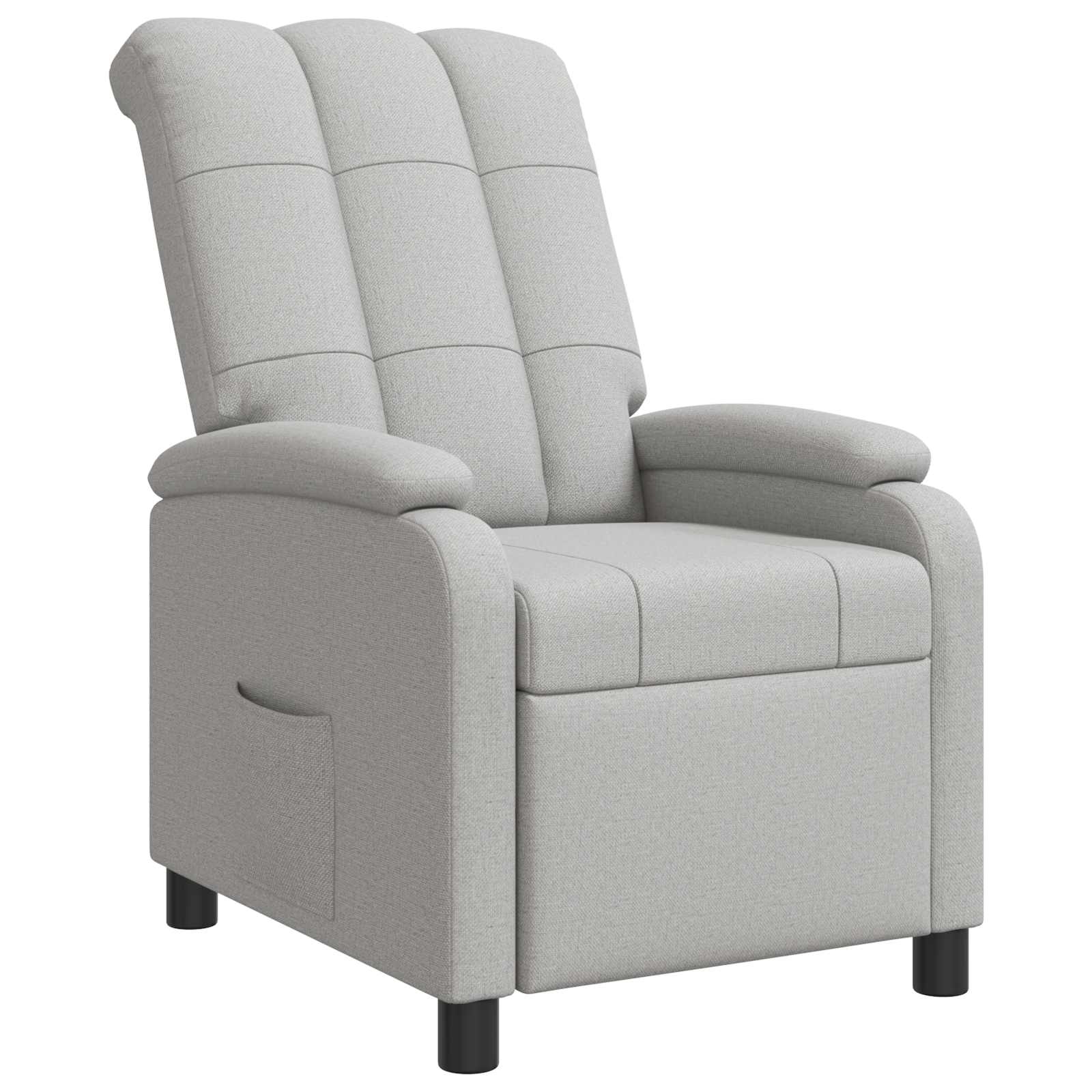 vidaXL Fotel recliner Szary chmur tkanina