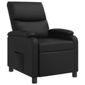 vidaXL Fotel recliner Czarny Ekoskóra