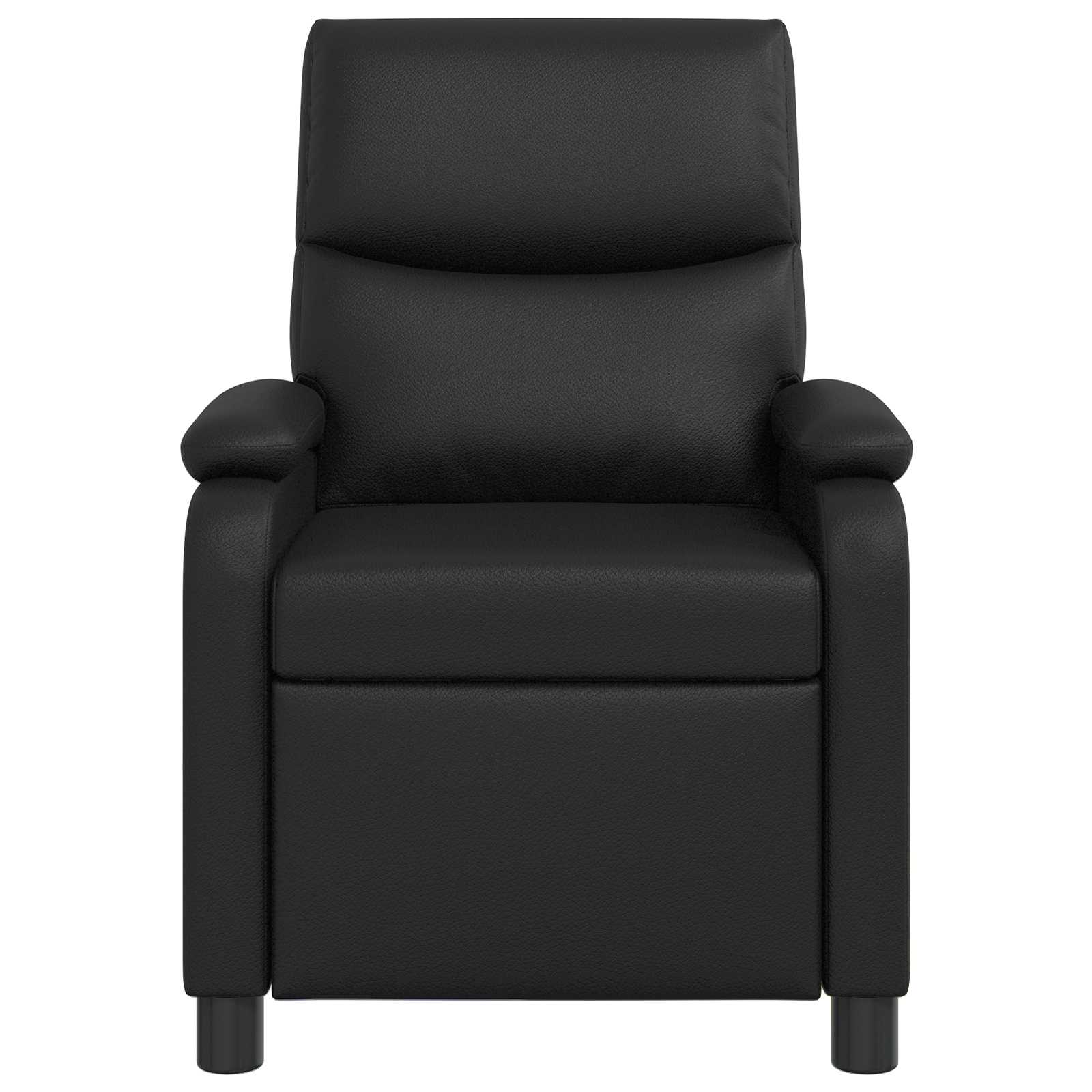 vidaXL Fotel recliner Czarny Ekoskóra