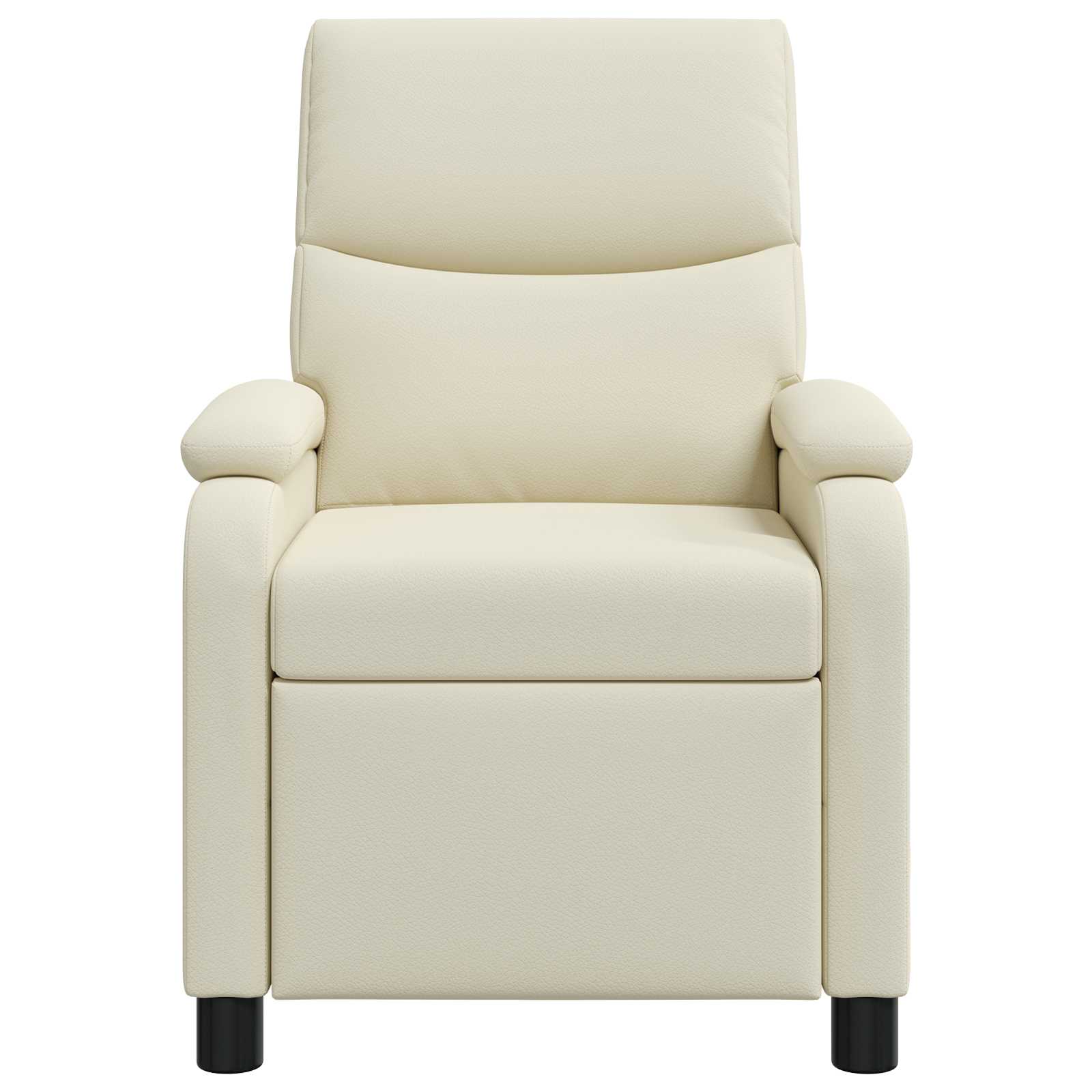 vidaXL Fotel recliner kremowy Ekoskóra