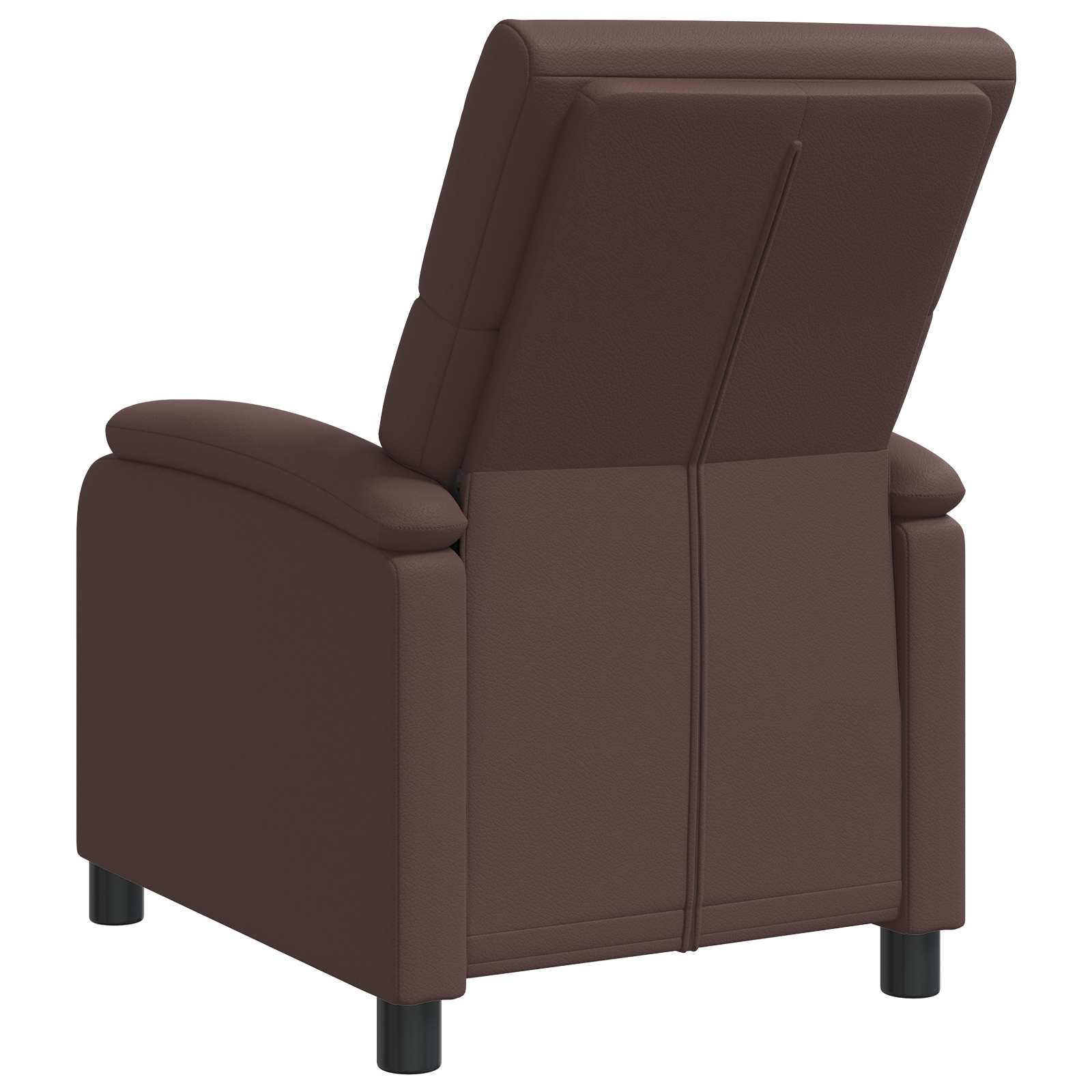 vidaXL Fotel recliner brązowy Ekoskóra