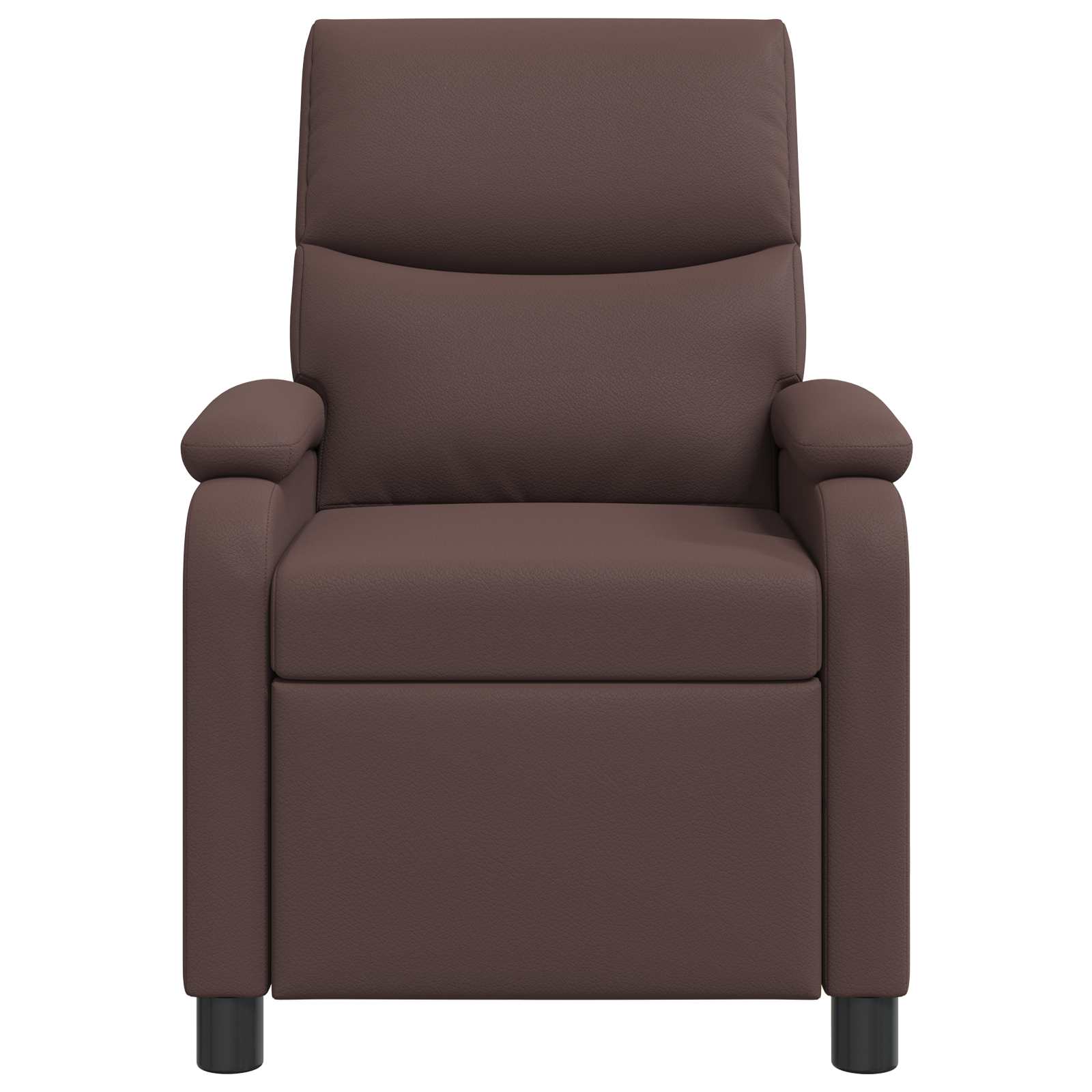 vidaXL Fotel recliner brązowy Ekoskóra