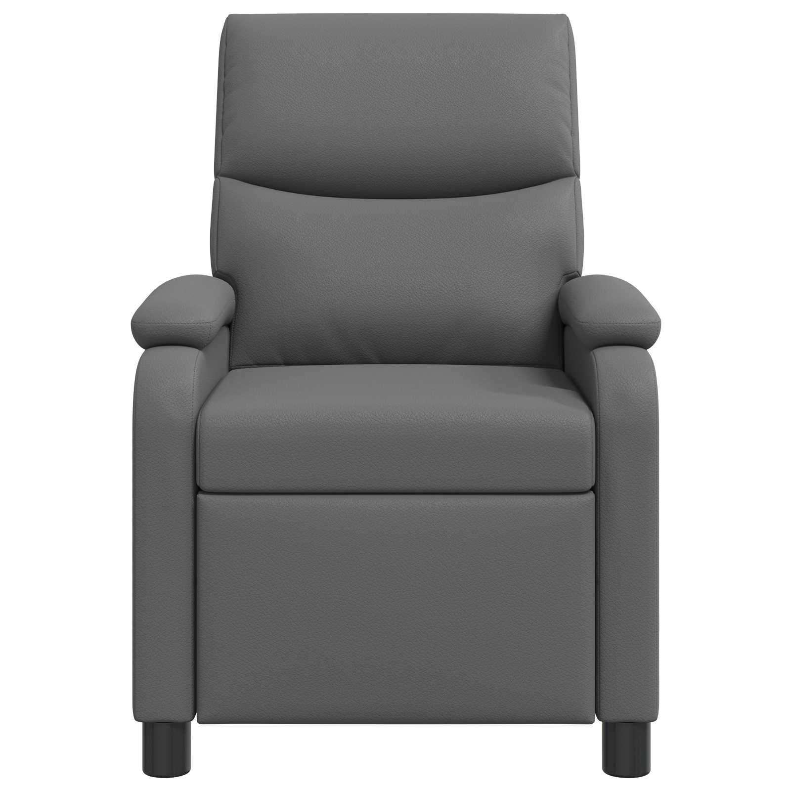 vidaXL Fotel recliner Szary Ekoskóra