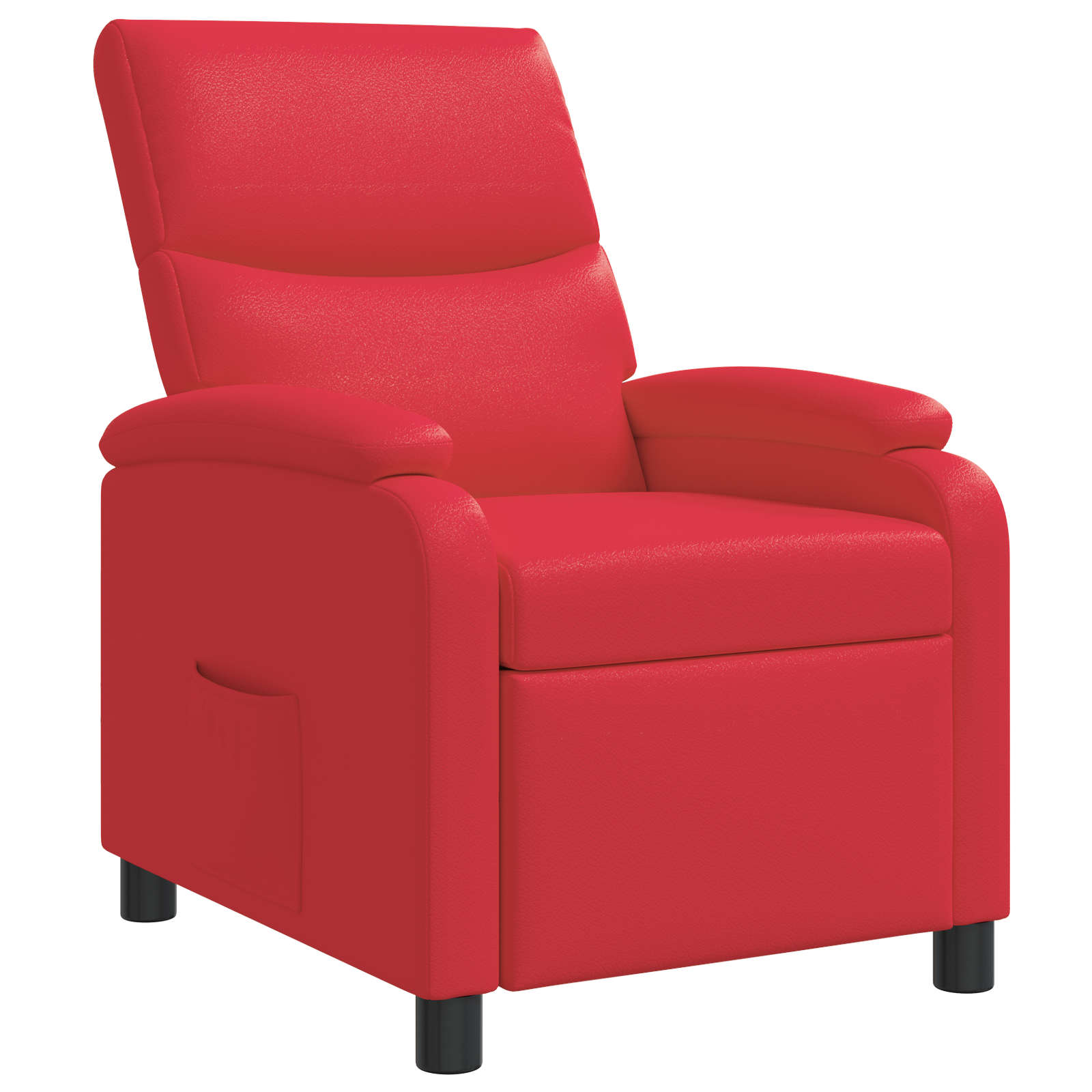 vidaXL Fotel recliner czerwony Ekoskóra