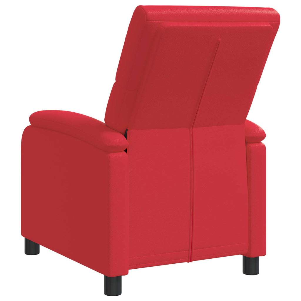 vidaXL Fotel recliner czerwony Ekoskóra