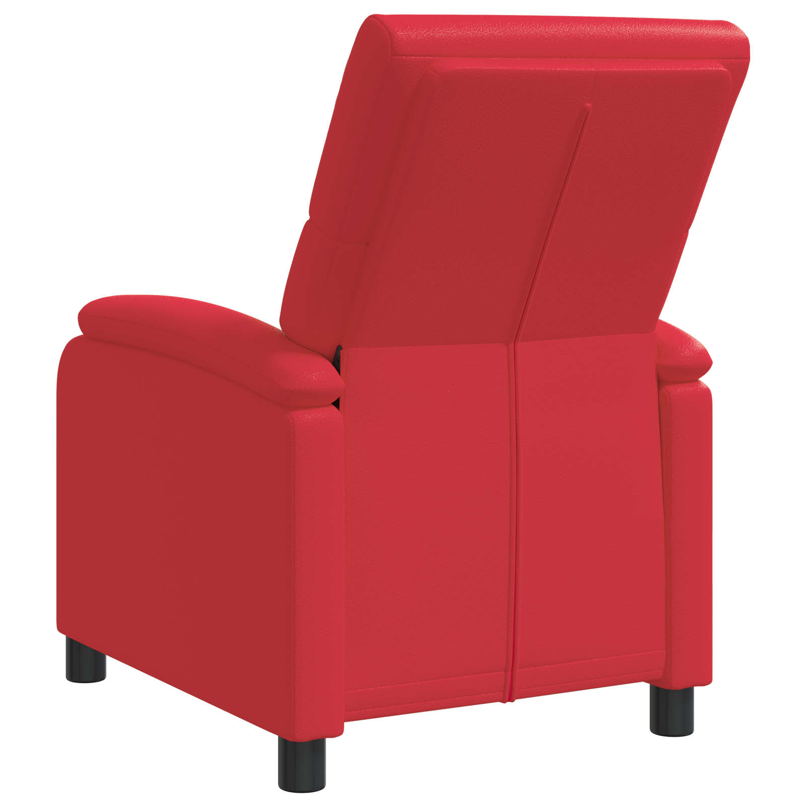 vidaXL Fotel recliner czerwony Ekoskóra