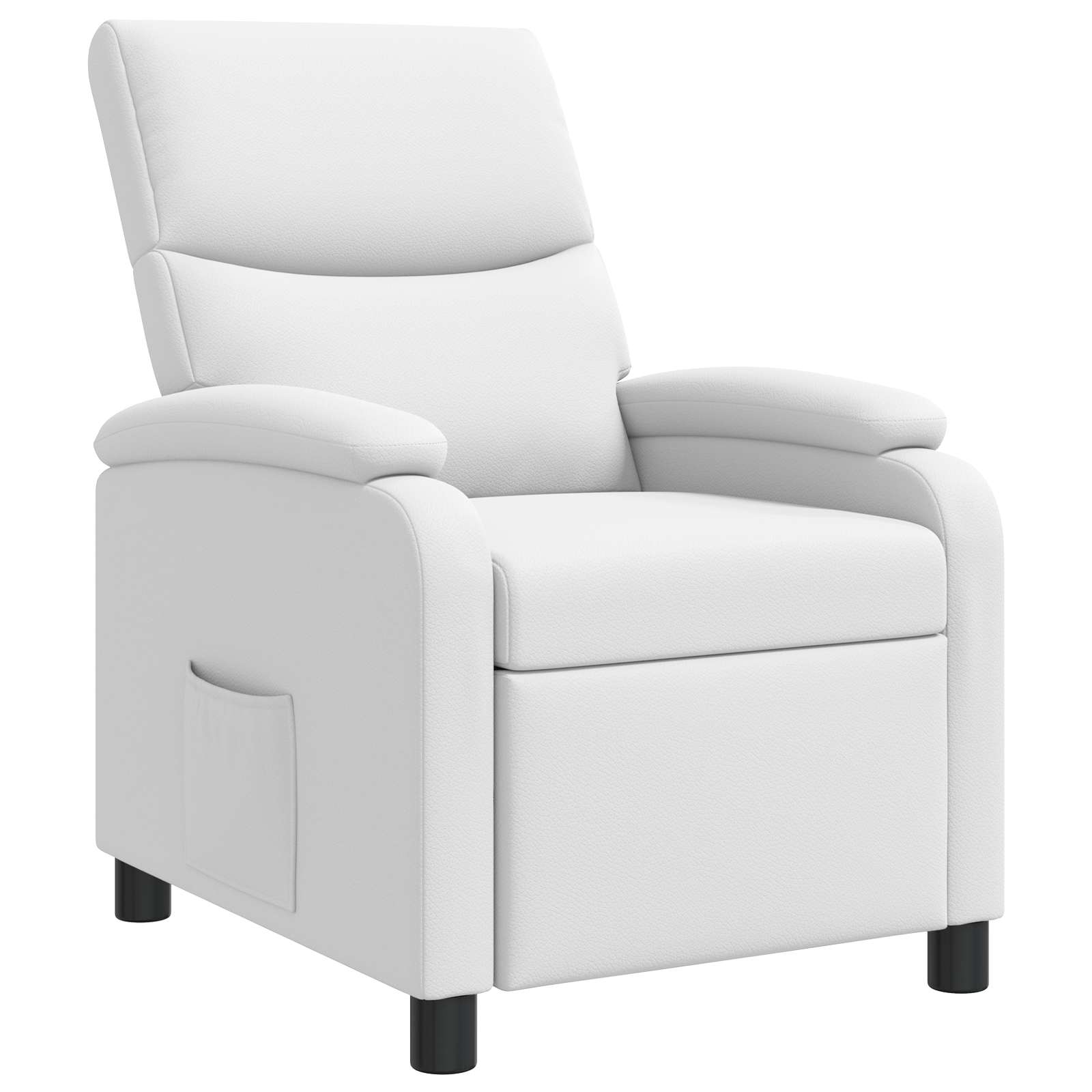 vidaXL Fotel recliner Biały Ekoskóra