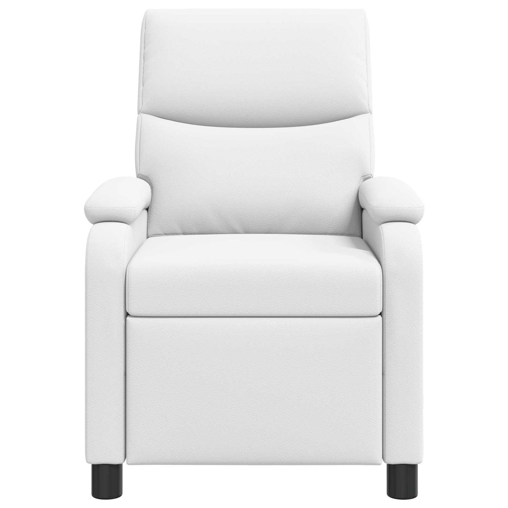 vidaXL Fotel recliner Biały Ekoskóra