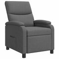 vidaXL Fotel recliner ciemnoszary tkanina