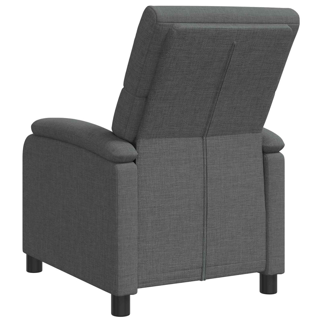 vidaXL Fotel recliner ciemnoszary tkanina