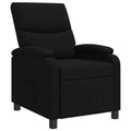 vidaXL Fotel recliner Czarny tkanina