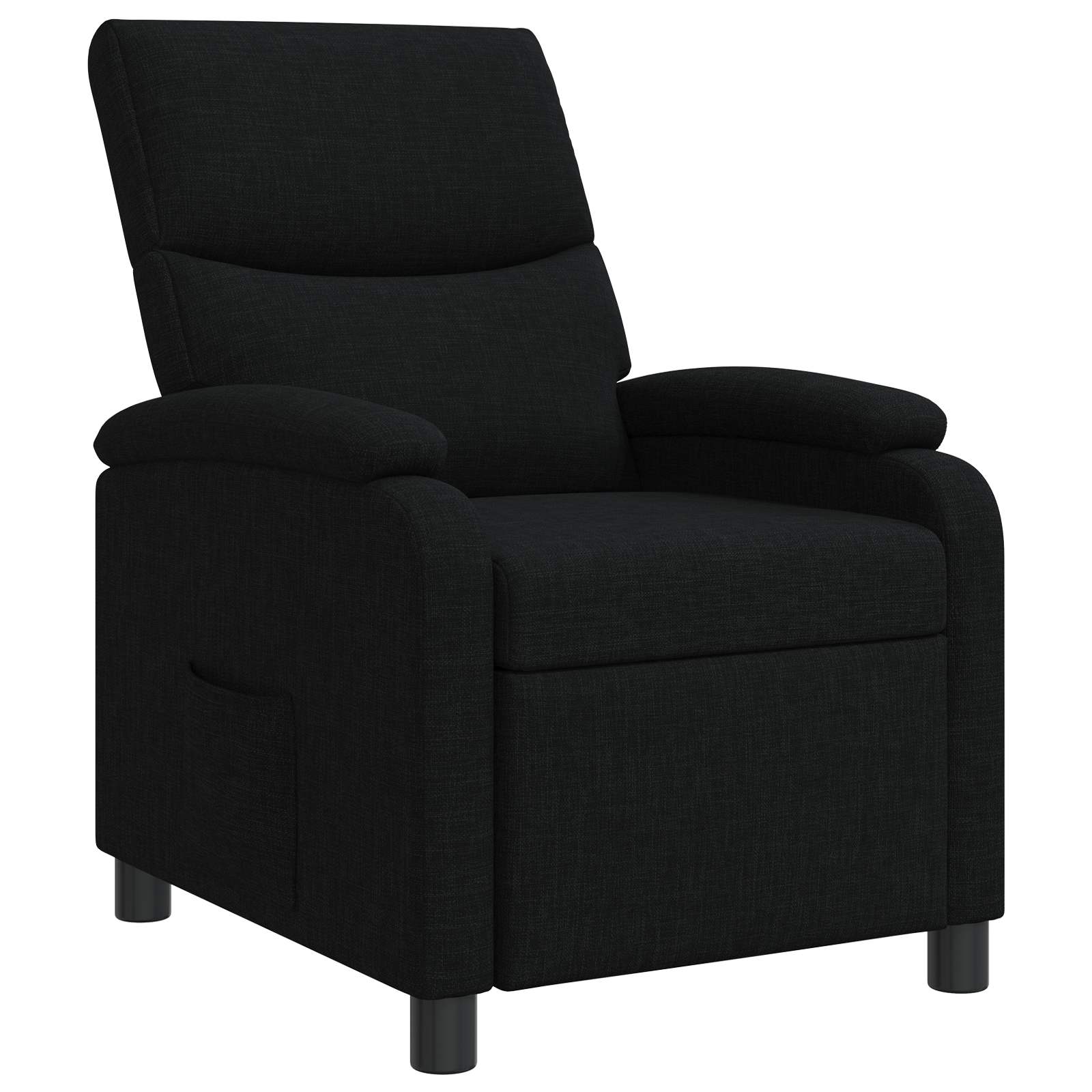 vidaXL Fotel recliner Czarny tkanina