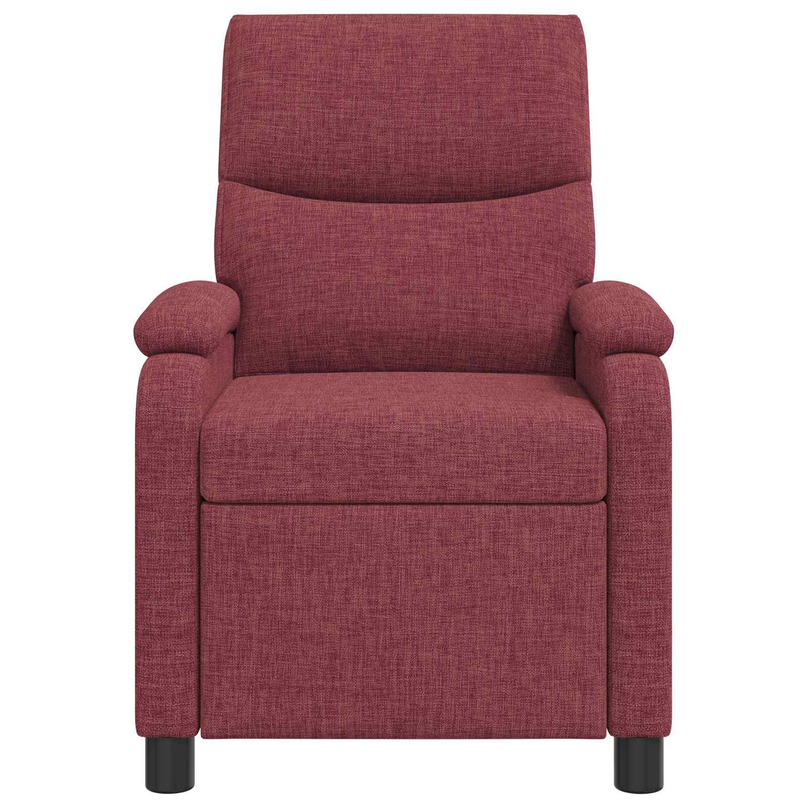 vidaXL Fotel recliner Czerwone wino tkanina