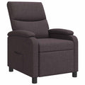 vidaXL Fotel recliner Ciemny brąz tkanina