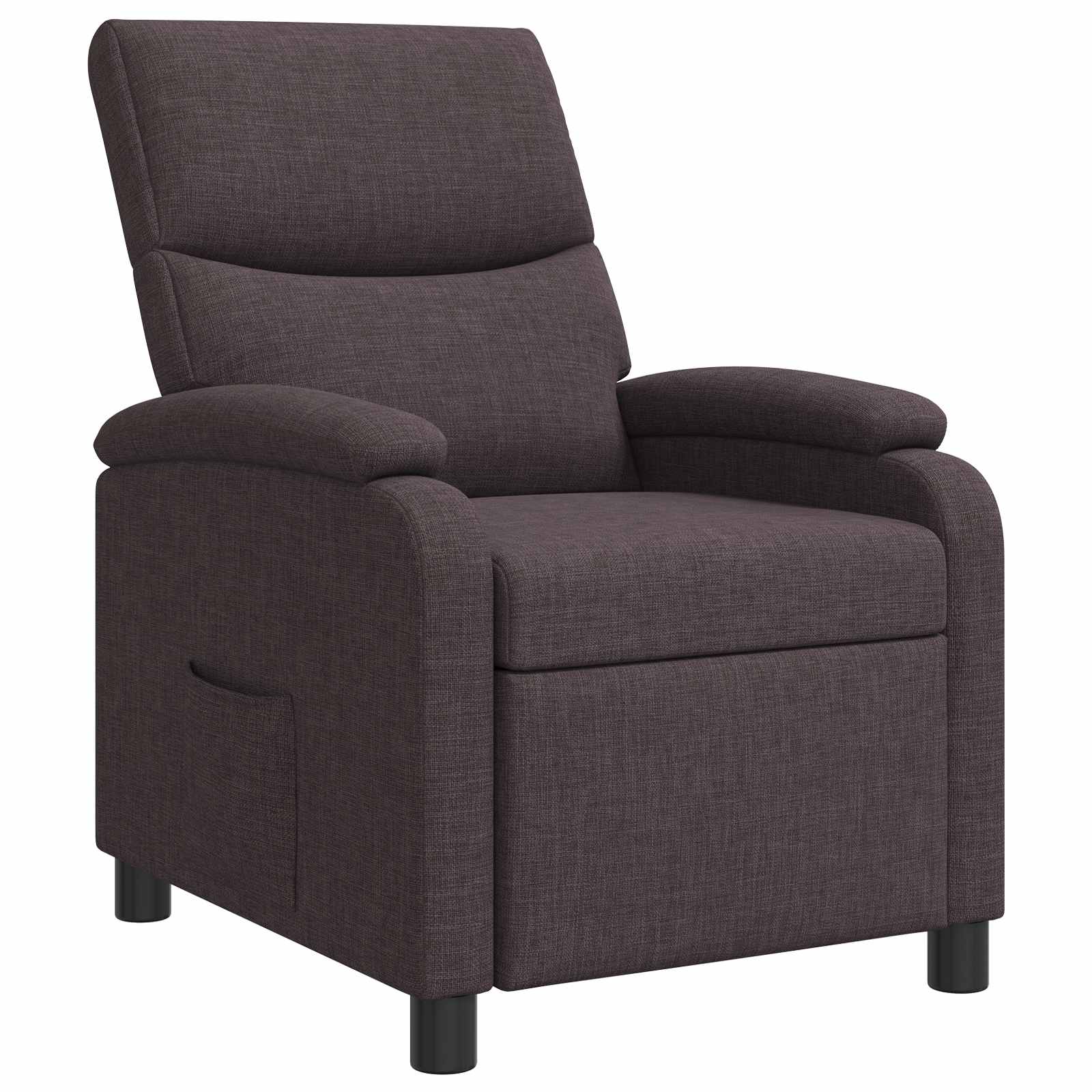 vidaXL Fotel recliner Ciemny brąz tkanina