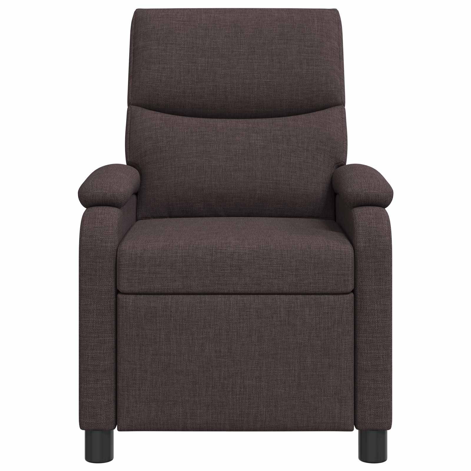 vidaXL Fotel recliner Ciemny brąz tkanina