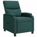 vidaXL Fotel recliner Ciemnozielony tkanina