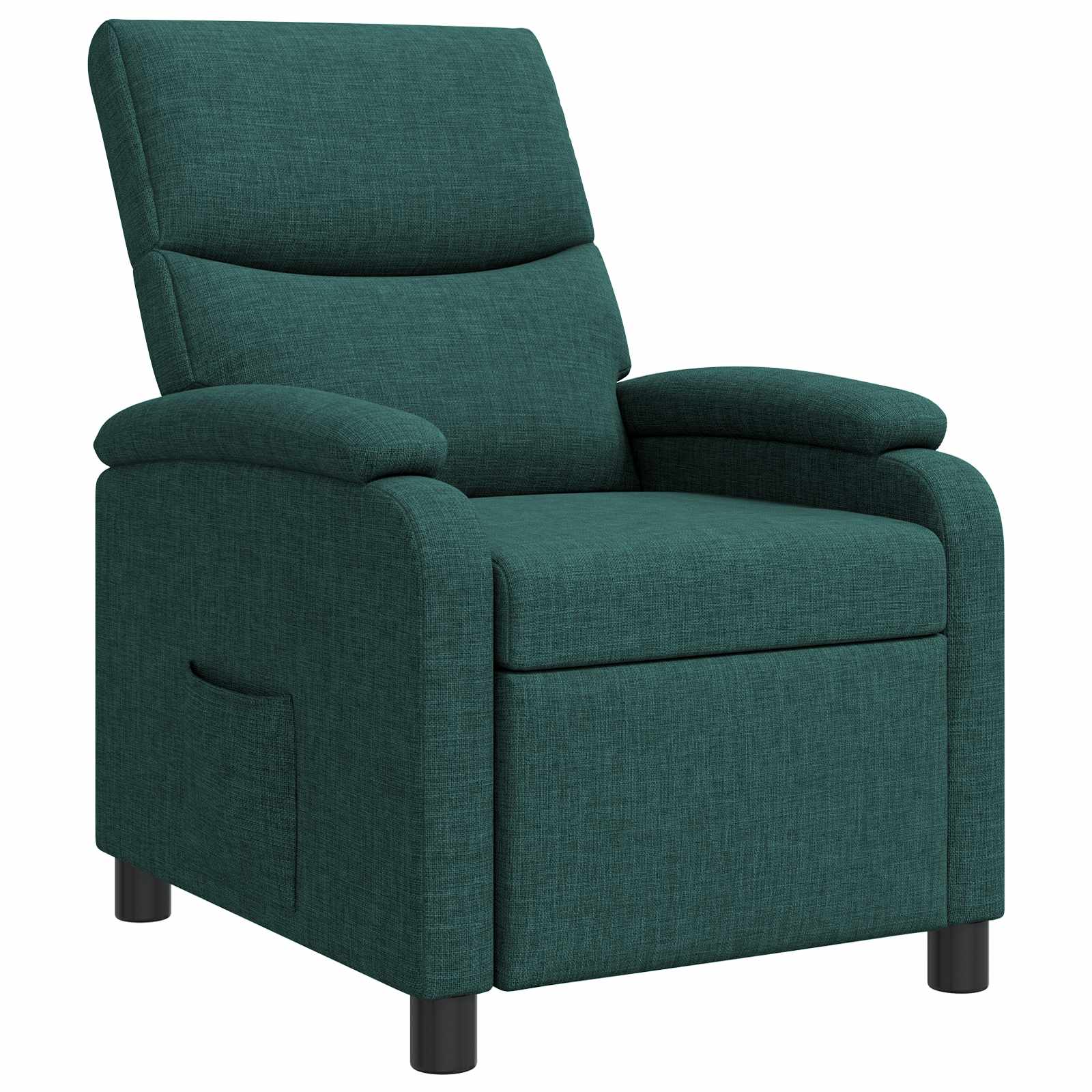 vidaXL Fotel recliner Ciemnozielony tkanina